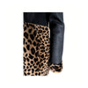 Secondhand Moschino Cheap and Chic Leather Coat with Leopard Printed Fur 