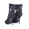 Secondhand Dolce & Gabbana Black Stretch Lace Peep-Toe Ankle Boots