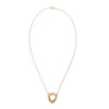 Vintage 18K yellow gold pendant necklace with white brilliant-cut and rose-cut diamonds