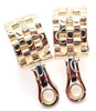 Secondhand Cartier Maillon Panthere Diamond 5 Row Hoop Yellow Gold Earrings - '80s