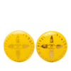 Secondhand Chanel CC Resin Round Clip On Earrings