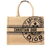 Dior Medium Jute Embroidered Book Tote Secondhand