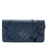 Secondhand Bottega Veneta Nappa Intrecciato Embroidered Continental Wallet on Chain