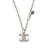 Chanel CC Brass and Strass Faux Pearl Pendant Necklace Secondhand