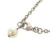 Chanel CC Brass and Strass Faux Pearl Pendant Necklace Secondhand