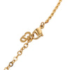 Dior Gold Plated Enamel Logo Round Pendant Necklace Secondhand