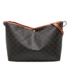 Celine Triomphe Coated Canvas and Calfskin Soft Shopper Bag Secondhand