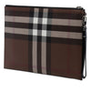Burberry Check Coated Canvas Zip Pouch Secondhand