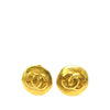 Chanel CC Gold Plated Round Clip on Earrings Secondhand