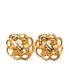 Chanel CC Gold Plated Knot Clip On Earrings Secondhand