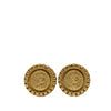 Secondhand Chanel Gold Plated Coco Coin Clip On Earrings