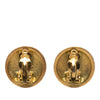 Secondhand Chanel CC Gold Plated Round Clip On Earrings