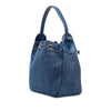 Versace Denim La Medusa Drawstring Bucket Bag Secondhand