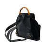 Gucci Large Suede Bamboo Drawstring Backpack Secondhand