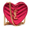 Saint Laurent Mini Metallic Leather Chevron Monogram Love Heart Chain Bag Secondhand