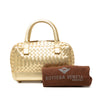 Bottega Veneta Metallic Nappa Intrecciato Handbag Secondhand