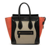 Celine Micro Tricolor Leather Luggage Tote Secondhand