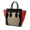 Celine Micro Tricolor Leather Luggage Tote Secondhand