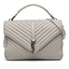 Saint Laurent Large Chevron Sheepskin Monogram College Satchel Secondhand