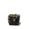 Chanel Small Quilted Calfskin Chain Bar Vanity Case with Chain Secondhand