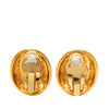 Chanel Gold Plated Mademoiselle Oval Clip On Earrings Secondhand