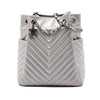 Chanel Small Chevron Iridescent Calfskin Urban Spirit Bucket Bag Secondhand