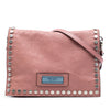 Prada Glace Calfskin Studded Etiquette Flap Secondhand