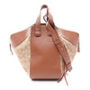 LOEWE Small Raffia and Leather Hammock Bag Secondhand