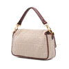 Fendi Zucca Embroidered Canvas Baguette Satchel Secondhand