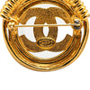 Chanel Gold Plated CC Brooch Secondhand