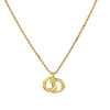 Dior Gold Plated CD Logo Pendant Necklace Secondhand