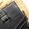 LOEWE Small Raffia and Leather Gate Top Handle Bag Secondhand