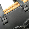 LOEWE Small Raffia and Leather Gate Top Handle Bag Secondhand