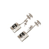 Chanel CC Brass Cambon Ligne Drop Pushback Earrings Secondhand