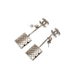 Chanel CC Brass Cambon Ligne Drop Pushback Earrings Secondhand
