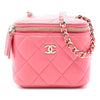 Chanel Mini Quilted Lambskin Top Handle Vanity Case With Chain Secondhand
