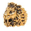 Gucci Gold Plated Lion Head Ring Secondhand
