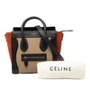 Celine Nano Tricolor Nubuck and Drummed Calfskin Luggage Tote Secondhand