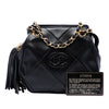 Chanel CC Quilted Lambskin Tassel Crossbody Secondhand