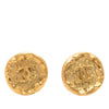 Secondhand Chanel CC Gold Plated Round Clip On Earrings