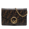 Fendi Zucca Embossed Leather F Is Fendi Envelope Wallet On Chain Secondhand