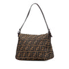 Fendi Zucca Canvas Double Flap Shoulder Bag Secondhand
