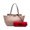 Valentino Small Leather Rockstud Trapeze Satchel Secondhand