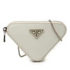 Secondhand Prada Mini Brushed Leather Triangle Chain Pouch