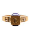Louis Vuitton Gold Plated Crystal Gamble Cocktail Ring M Secondhand