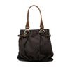 Celine Embossed Leather Trimmed Macadam Canvas Vertical Tote Secondhand