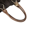 Celine Embossed Leather Trimmed Macadam Canvas Vertical Tote Secondhand