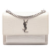 Saint Laurent Medium Croc Embossed Leather Monogram Sunset Crossbody Secondhand