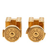 Hermès Gold Plated Enamel Cage dH Cube Push Back Earrings Secondhand