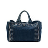 Prada Large Denim Canapa Bijoux Satchel Secondhand